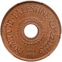 Palestine. 20 Mils, 1944 PCGS MS63 BR