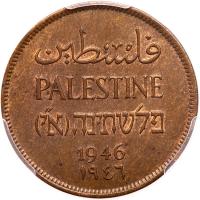 Palestine. 2 Mils, 1946 PCGS MS64 BR