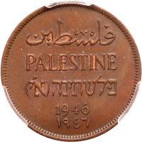Palestine. 2 Mils, 1946 PCGS MS64 BR