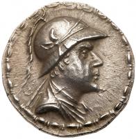 Baktrian Kingdom. Eukratides I. Silver Tetradrachm (16.46 g), ca. 171-145 BC Sup