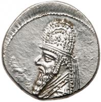 Parthian Kingdom. Mithradates II. Silver Drachm (4.09 g), 121-91 BC Superb EF