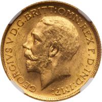 Australia. Sovereign, 1915-S NGC MS64