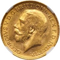 Australia. Sovereign, 1918-M NGC MS63