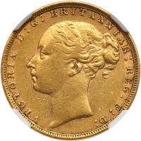 Great Britain. Sovereign, 1880 NGC EF