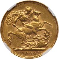 Great Britain. Sovereign, 1900 NGC AU50 - 2