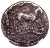 Sicily, Syracuse. Deinomenid Tyranny. Silver Tetradrachm (16.97 g), 485-466 BC