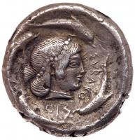 Sicily, Syracuse. Deinomenid Tyranny. Silver Tetradrachm (16.97 g), 485-466 BC - 2
