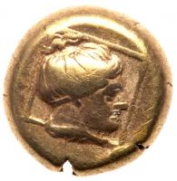 Lesbos, Mytilene. Electrum Hekte (2.55 g), ca. 377-326 BC VF - 2