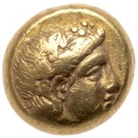 Lesbos, Mytilene. Electrum Hekte (2.54 g), ca. 377-326 BC Choice VF