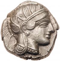 Attica, Athens. Silver Tetradrachm (17.21 g), ca. 454-404 BC EF