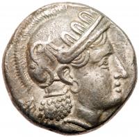 WITHDRAWN - Baktria, Oxus region. Silver Tetradrachm (17.16 g), ca. 261-239/8 BC Choice VF