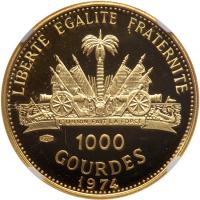 Haiti. 1000 Gourdes, 1974 NGC PF69 UC - 2