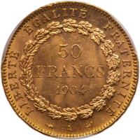 France-Third Republic. 50 Francs, 1904-A (Paris) PCGS MS63 - 2