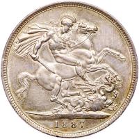 Great Britain. Crown, 1887 Choice About Unc - 2