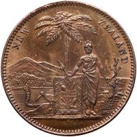 New Zealand. Penny Token, ND (1857) PCGS MS64 BR - 2