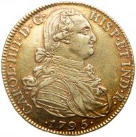 Colombia. 8 Escudos, 1795-NR JJ PCGS EF