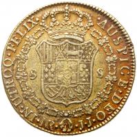 Colombia. 8 Escudos, 1795-NR JJ PCGS EF - 2