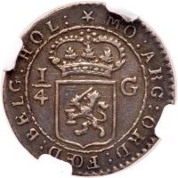 Netherlands East Indies. Â¼ Gulden, 1802 NGC AU55 - 2