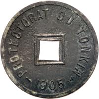 Tonkin. Piedfort 1/600 Piastre,1905 About Unc