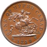 Canada-Upper Canada. Penny, 1850 PCGS MS63 BR