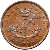 Canada-Upper Canada. Penny, 1850 PCGS MS63 BR - 2