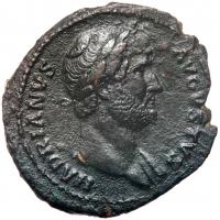 Hadrian. Ã As (11.54 g), AD 117-138 Nearly EF