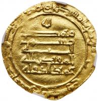 Arab-Asian Empires. Abbasid Dinar, AH1320 NGC About Unc - 2