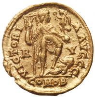 Honorius, A,D. 393-423. Gold Solidus (4.38 g) EF - 2