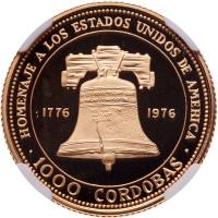 Nicaragua. 1000 Cordobas, 1975 NGC PF68 UC - 2