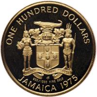 Jamaica. 100 Dollars, 1975 Choice Brilliant Proof - 2