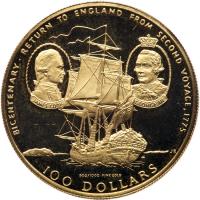 Cook Islands. 100 Dollars, 1975 Choice Brilliant Proof - 2