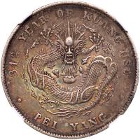 Chinese Provinces: Chihli. Dollar, Year 34 (1908) NGC AU55