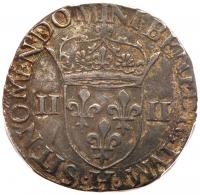 France. &Acirc;&frac14; Ecu, 1580-H (La Rochelle) PCGS EF40 - 2