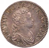 France. Â½ Ecu Vertugadin, 1716-A (Paris) PCGS AU58