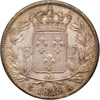 France. 5 Francs, 1823-A PCGS MS62 - 2