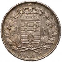 France. Pattern 1 Franc, 1831 PCGS Specimen 62 - 2