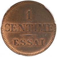 France. Pattern 1 Centime, (1840) PCGS Specimen 65 - 2