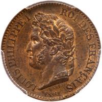 France. Pattern 2 Centimes, 1847 PCGS Specimen 63