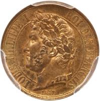 France. Pattern 1 Centime, 1847 PCGS Specimen 64