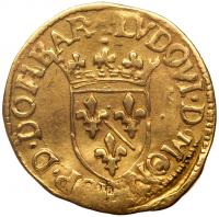 France: Dombes. Ecu d'or or Â½ Pistole, 1575 PCGS EF