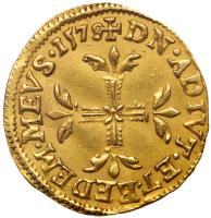 France: Dombes. Ecu d'or or Â½ Pistole, 1579 NGC About Unc - 2