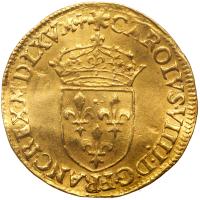 France. Charles IX (1560-1574). Gold Ecu d'or, 1565-D