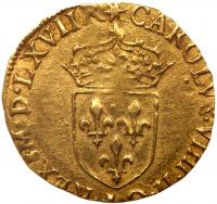 France. Ecu d'or, 1567-M (Toulouse) PCGS About Unc