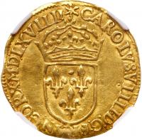 France. Ecu d'or, 1569-A (Paris) NGC AU50