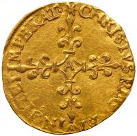 France. Ecu d'or, 1572-A (Paris) PCGS About Unc - 2