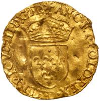 France. Ecu d'or, 1577-B (Rouen) PCGS About Unc