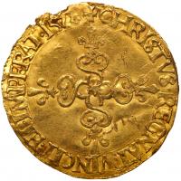 France. Ecu d'or, 1578-H (La Rochelle) NGC Unc - 2