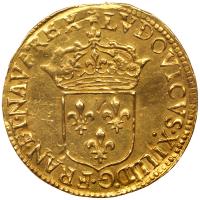 France. Ecu d'or, 1644-I (Limoges) PCGS Unc