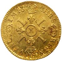 France. Louis d'or aux 4 L, 1694-X (Amiens) NGC Unc - 2