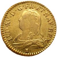 France. Louis XV (1715-1774). Gold Louis d'or aux lunettes, 1736/5-M